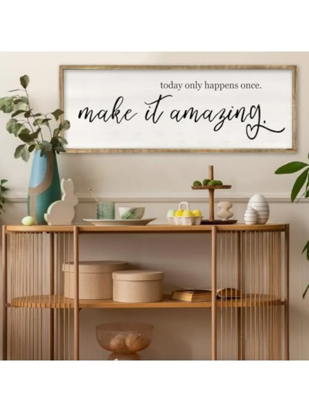 Today Only Happens Once Make It Amazing Wall Art - 32x12 Wood Decor Piece